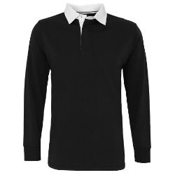 Asquith & Fox Men's Classic Fit Long Sleeved Vintage Rugby Shirt